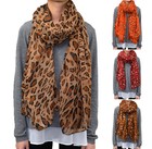 Pashmina Paris Yarn Leopard Wrap Lady Shawl Stole Chiffon Scarf Soft Wrinkled