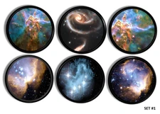Mystical Galaxy Cabinet Knobs Nebulous Stars Drawer Pull Astronomy Cosmos Handle