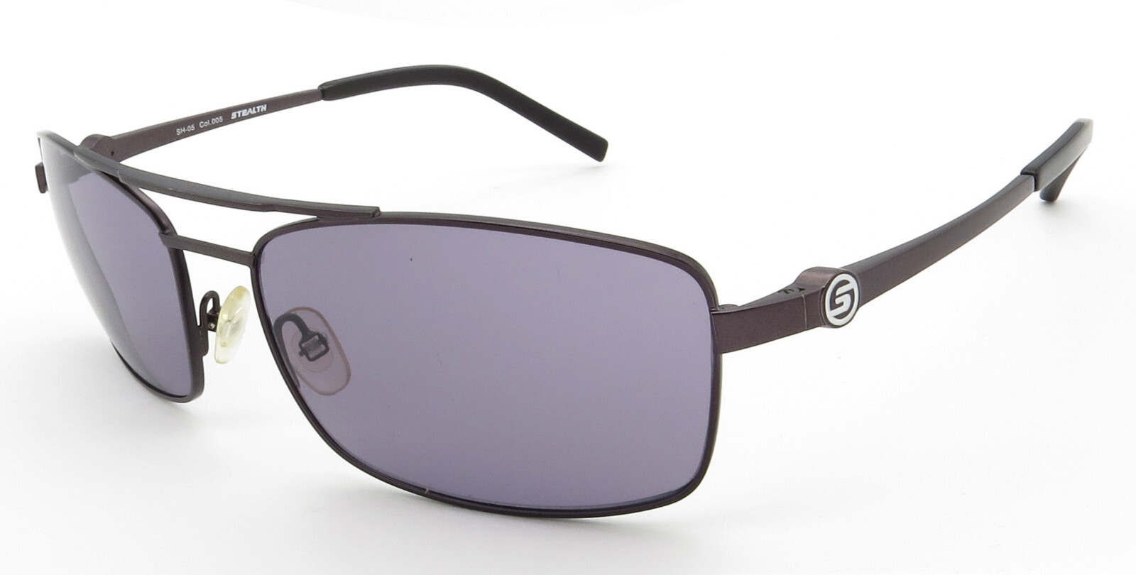 Stealth Aviator Sunglasses SH 05 Col. 005 Gloss Black Frame Grey Lenses-image