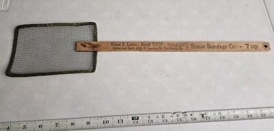 Vtg Ernest E. Latsha Harrisburg 7UP Clover Leaf Dairy Progress Ruhls Flyswatter 