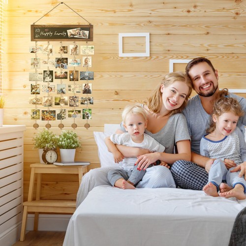 Picture Frames Photo Hanging Display Wood Frames with Blackboard for Wall Decor - Picture 5 of 12