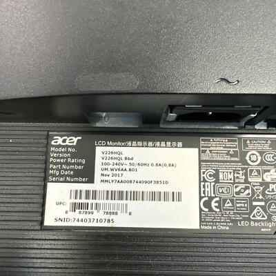 Acer V226HQL 22