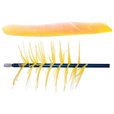 🎯 Trueflight Spiral Wrap Flu-Flu Feathers Yellow RW 100 pk.