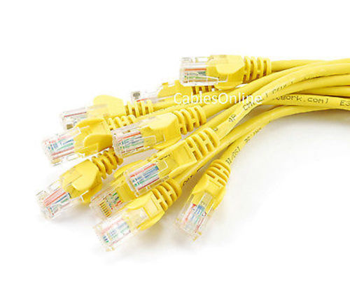 10-Pack Red CAT5e Ethernet Cables - 6 Inch Short Patch Cables, UTP, RJ45, 8-Wire