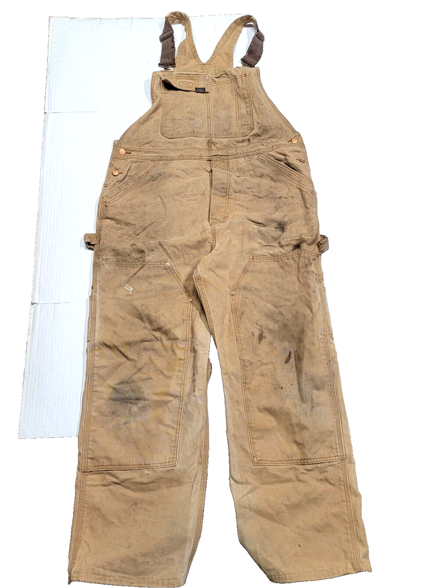 Vintage Levi's Strauss Double Knee Duck Canvas Workwear Bibs
