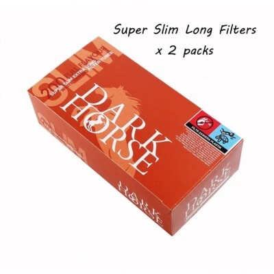 KORONA KING QUALITY Dark Horse Super SLIM Long Cigarette Filter Tubes LONG FILTERS - 400 EMPTY TUBES