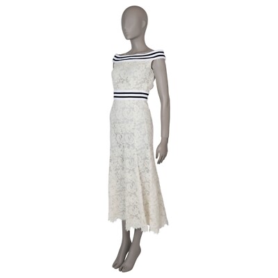 chanel midi dress Midi dress - Silk satin embroidered with imitation pearls, apricot orange Fashion