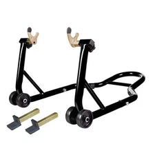 BIG RED Motorcycle Stand Adjustable Sport Bike Front and Rear Wheel Lift,BLACK