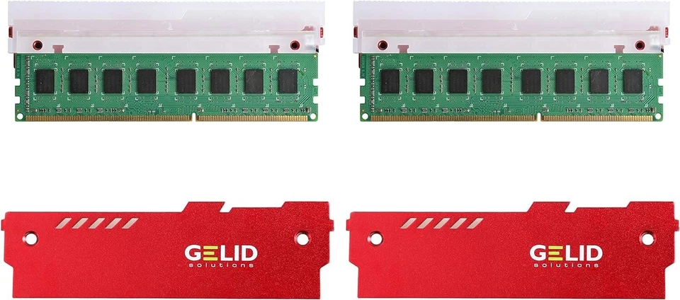 Gelid Lumen RGB RAM Red Memory Coolers for 2 x Ram via 3 Pin Header 2 Pack - Image 4 of 4