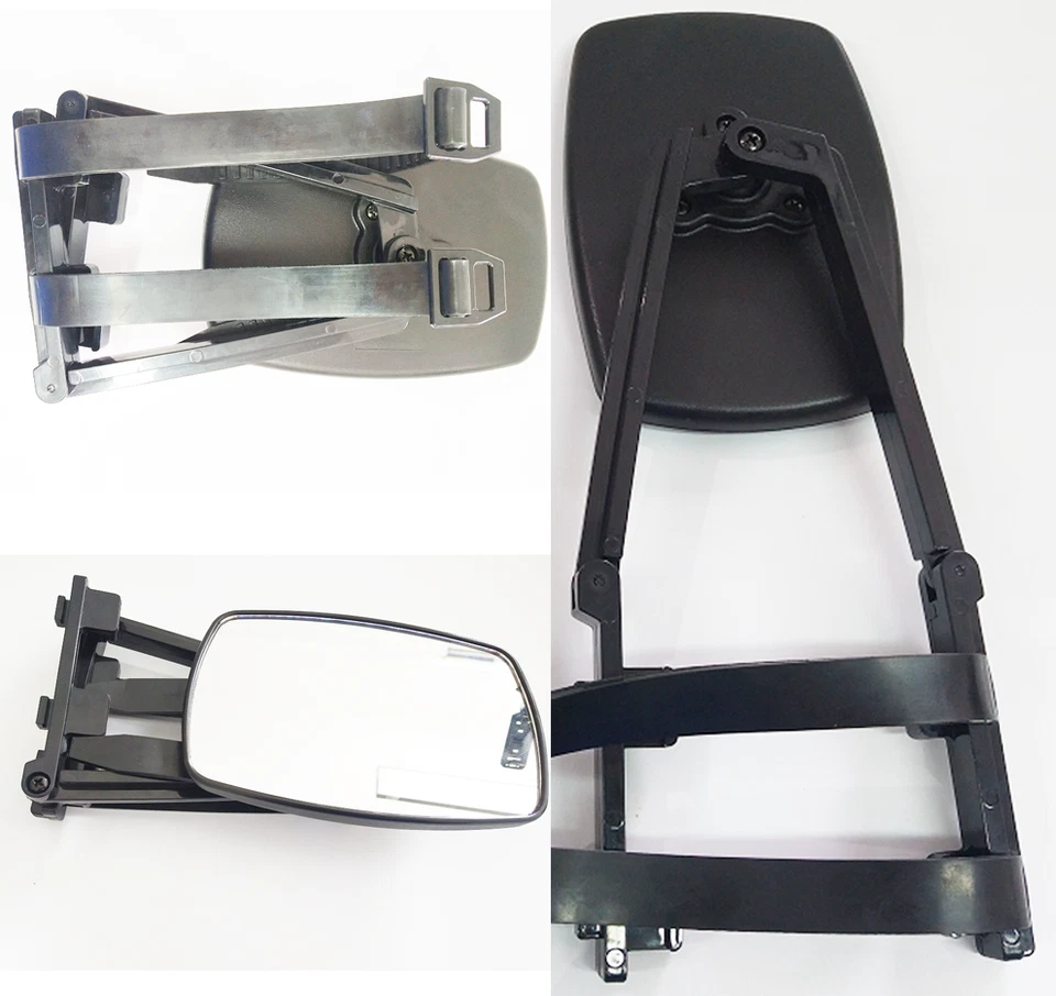 1X Espejo de remolque con clip para remolque transporte seguro extensión ajustable universal Foto 4 de 4