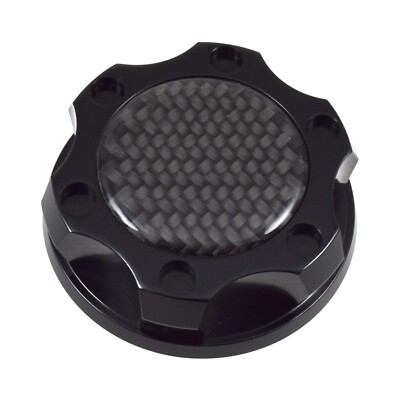 V2 Black Engine Oil Filler Cap Black Carbon Fiber Emblem Fits Nissan Infiniti