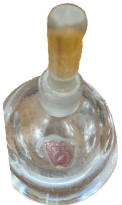 Orrefors Perfume Bottle with Stopper Swedish Crystal Vintage Signed By ??