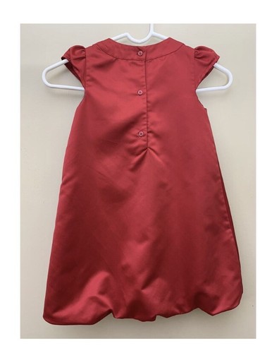 Gymboree Girls 5t 5 Red Satin Jeweled Holiday Valentines Day Bubble Hem Dress - Picture 5 of 7