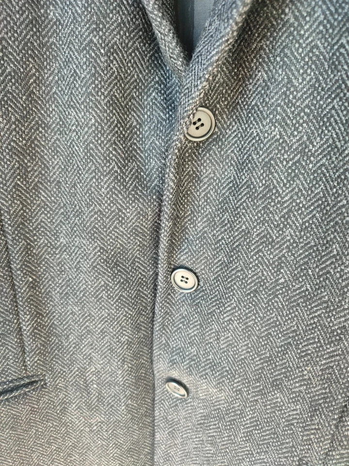 Giorgio Armani a milano borgonuovo 21 Wool Coat Jacket Trench Sz 52 - Image 4 of 4