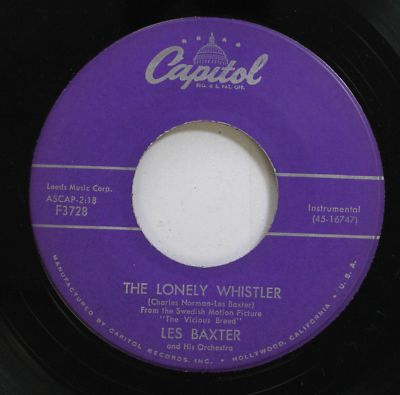 Pop Nm! 45 Lest Baxter - The Lonely Whistler / Ruby Lips On Capitol