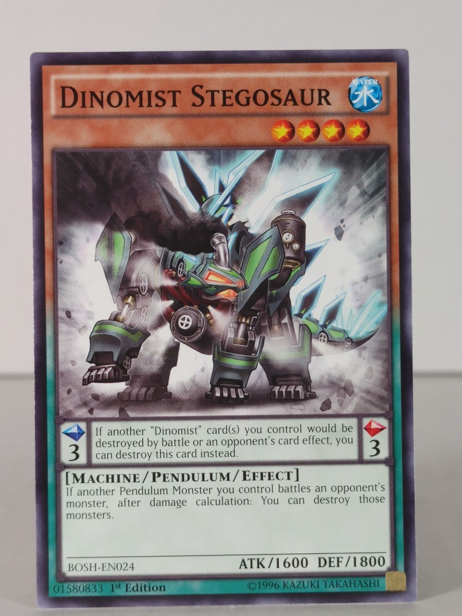Dinomist Stegosaur - Breakers of Shadow BOSH-EN024 - 1st ed - YuGiOH | eBay