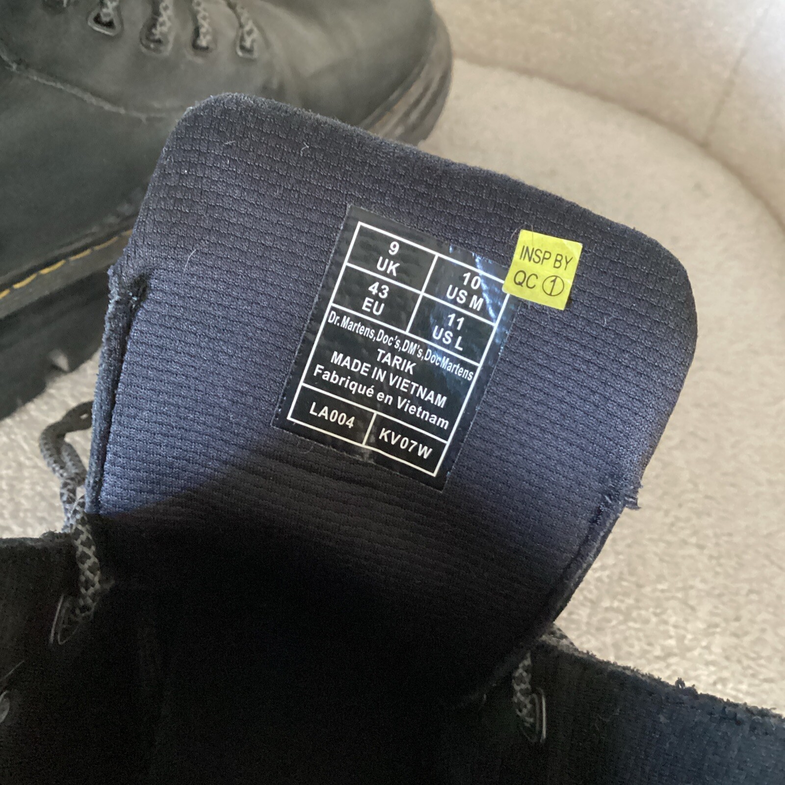 Doc Dr. Martens TARIK WYOMING BLACK LEATHER UTILITY MEN'S BOOTS Sz 10 / 43 image 5
