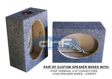 2 Speaker Boxes Square 6 x 9 Inch Car Audio Speaker Box Enclosures 6" x 9" Pair