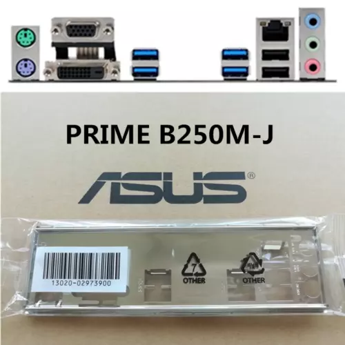 Backplate ForASUS PRIME B250M-J, B250M-D3V/M.2 Motherboard IO Shield plate i/o