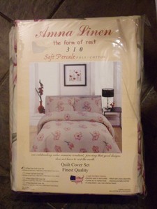 Anna Linen 8 Pc Twin Ivory Floral Quilt Cover Set New Ebay