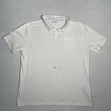 Under Armour Polo Shirt Adult Size 2XL White Short Sleeve Heatgear Loose Men's