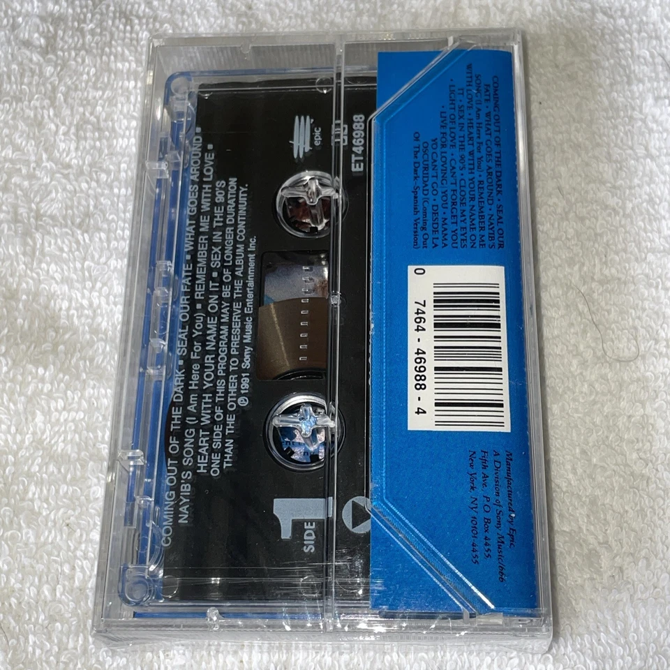 New Sealed GLORIA ESTEFAN Cassette Tape INTO THE LIGHT COMING OUT OF THE DARK - Image 2 of 3