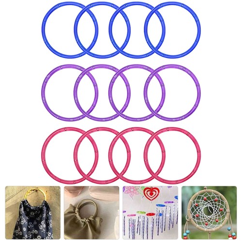 12pcs Acrylic Wind Chime Circles Wind Chime Dream Catcher Rings DIY Wind Chime