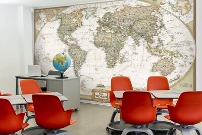 3D World Map A953 Business Wallpaper Wall Mural Self-adhesive Commerce Zoe