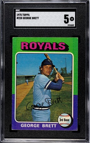 1975 Topps #228 George Brett Rookie HOF Royals - SGC 5 - JUST GRADED