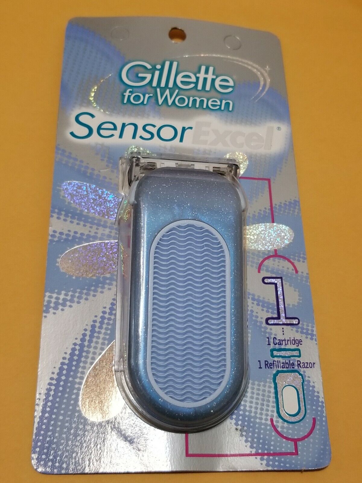 Gillette Sensor Excel For Women Refillable Razor Shaver Handle Blue, Rare Color Klassieke aanbiedingen