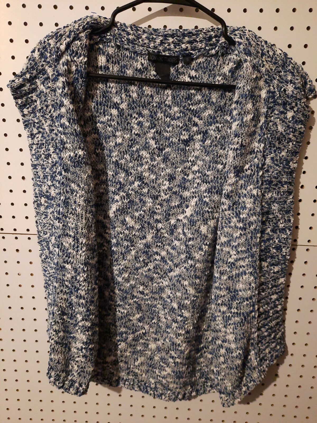 Nomadic Traders Sweater Vest Small Blue White Sin… - image 3