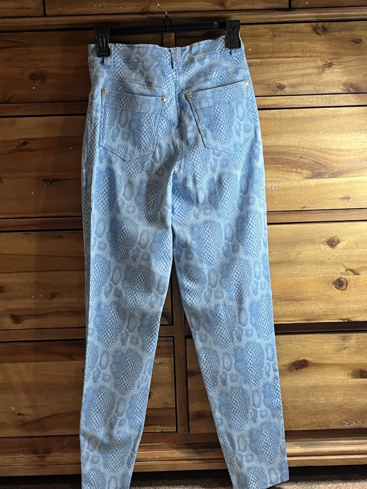 Pantalone donna Versus by GIANNI VERSACE Ittierre taglia 28 42 pelle di serpente bottoni oro