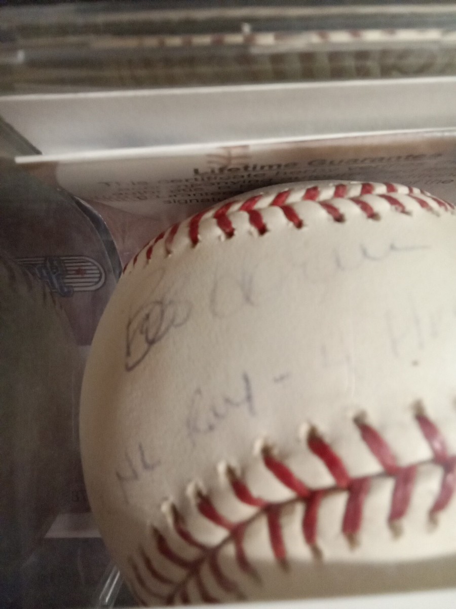 Bob Horner Atlanta Braves Signed Rawlings Baseball JSA