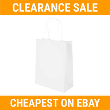 White Paper Bags with Twisted Handles - Gift Carrier Shopping Party Retail Bags