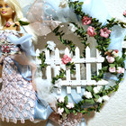 OOAK CUSTOM DESIGNED SPRINGTIME FLORAL THEME BARBIE WREATH - READY TO HANG — photo 3
