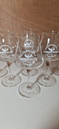 Lot De 6 Verres à Bière Grimbergen 25cl - Bord Boré - Collection Officielle