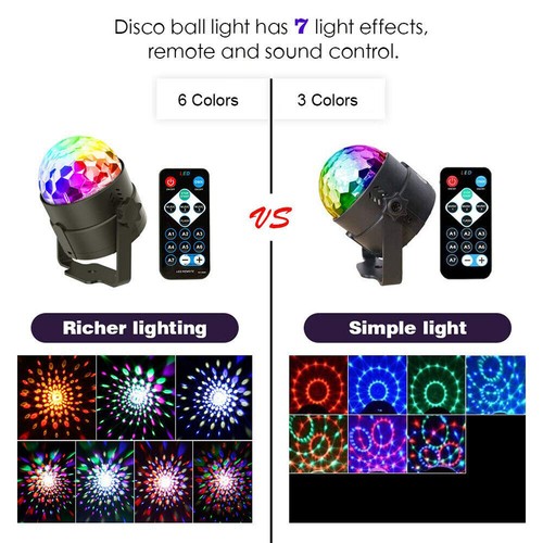 1-4x Party Magic Ball Light Party Disco RGB Rotating LED DJ Club Stage Lights AU - Picture 13 of 21