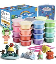 ifergoo Modeling Clay Kit - 24 Colors Magic Air Dry Ultra Light Clay Safe