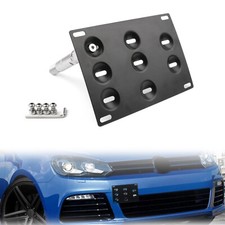 Bumper Tow Hook License Plate Mount Bracket For Volkswagen Audi Relocation Kit