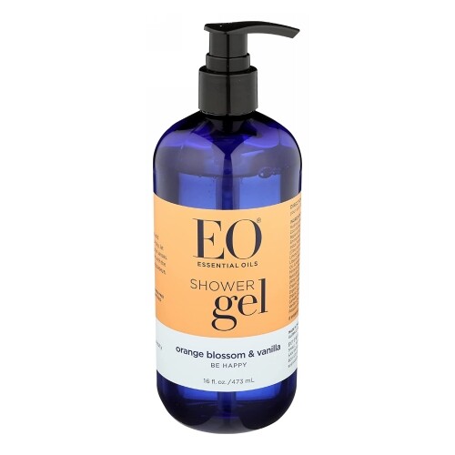 EO Products Shower Gel Orange Blossom & Vanilla 16 fl oz (473 ml) for