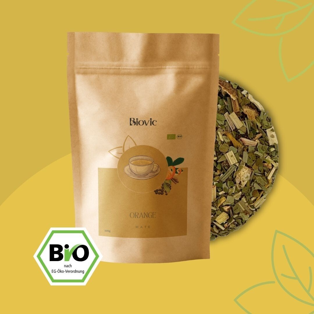 Orange BIO Mate Tee – Mit Zitronengras & Ingwer, Koffeinhaltig