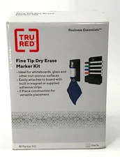 TRU RED™ Fine Tip Dry Erase Kit, Assorted Colors (TR56941) & WHITE BOARD