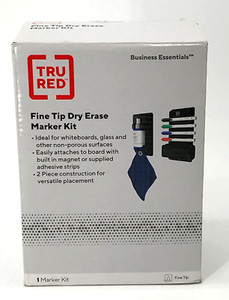 TRU RED™ Fine Tip Dry Erase Kit, Assorted Colors (TR56941) & WHITE BOARD