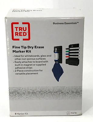 TRU RED  Fine Tip Dry Erase Kit, Assorted Colors (TR56941) & WHITE BOARD