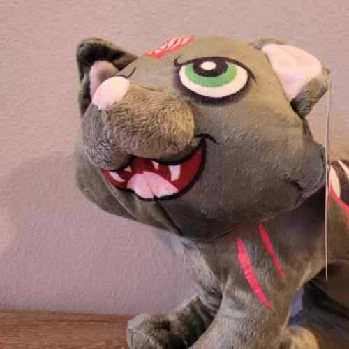 Kellytoy Spaventoso gatto verde zombie gatto animale di peluche nuovo con etichette - Foto 4 di 9