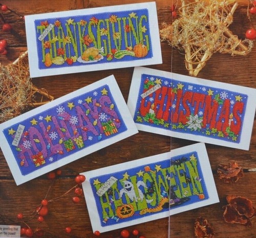Selección de tarjetas de Navidad, etiquetas, carta de punto de cruz de Año Nuevo menú desplegable - Imagen 61 de 112