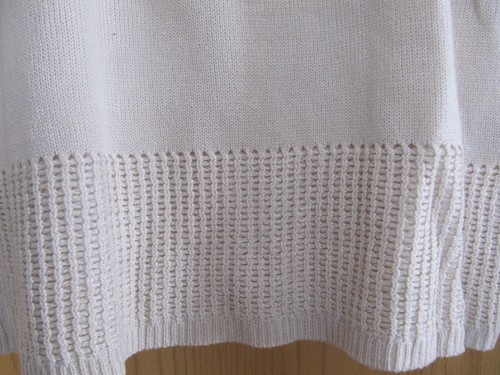 neuer Damen Kurzarmpullover Gr. 50 beige mit Lochmuster - Bild 3 von 6