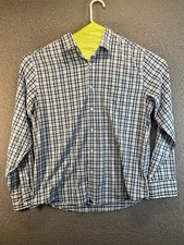 UNTUCKit Dress Shirt Mens XL Gray Blue Plaid Cotton Button Up Long Sleeve Casual