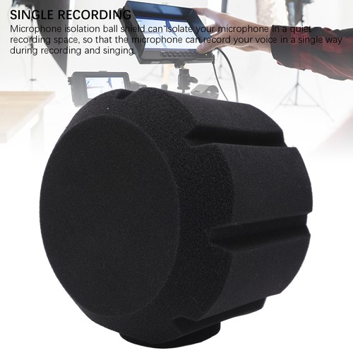 New Mic Isolation Ball Wind Pop Filter Sound Absorbing Foam Cover Noise - Picture 15 of 24