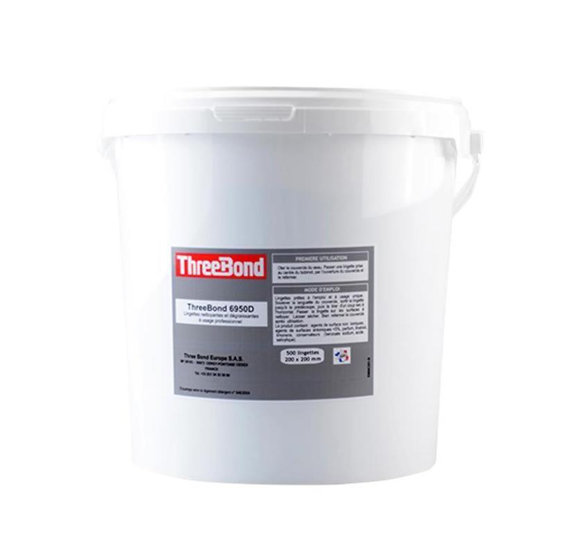Nettoyant ThreeBond 6950 pour un atelier propre grâce aux 500 lingettes